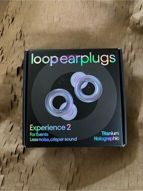 Loop titanium holographic silver Experience 2 Earplugs carrying case Box Earbud
